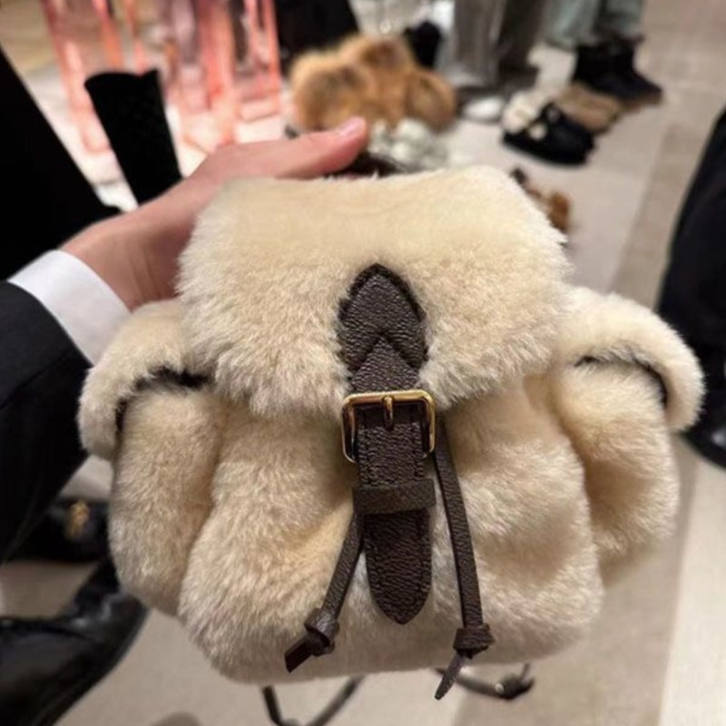 Leather Backpack Vintage - JIAERDI rétro en peluche sac à